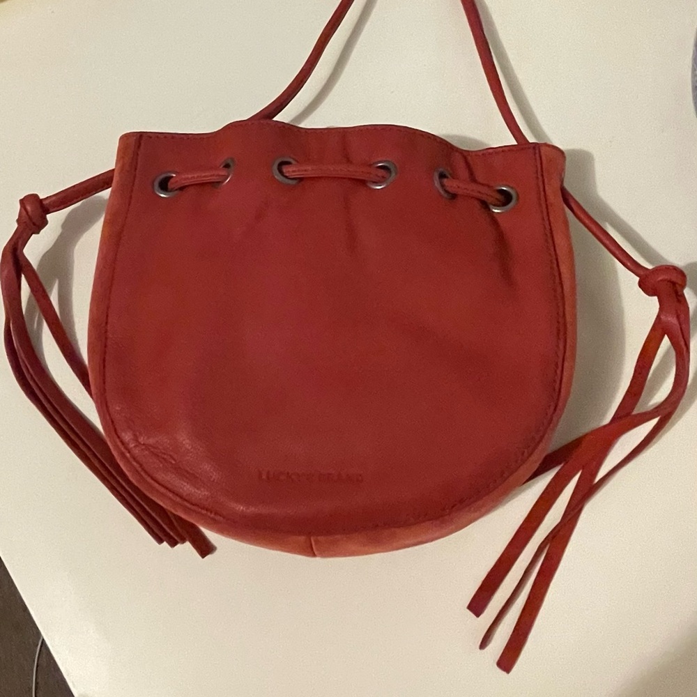 ❤️Lucky brand red leather bag - Picture 2 of 4